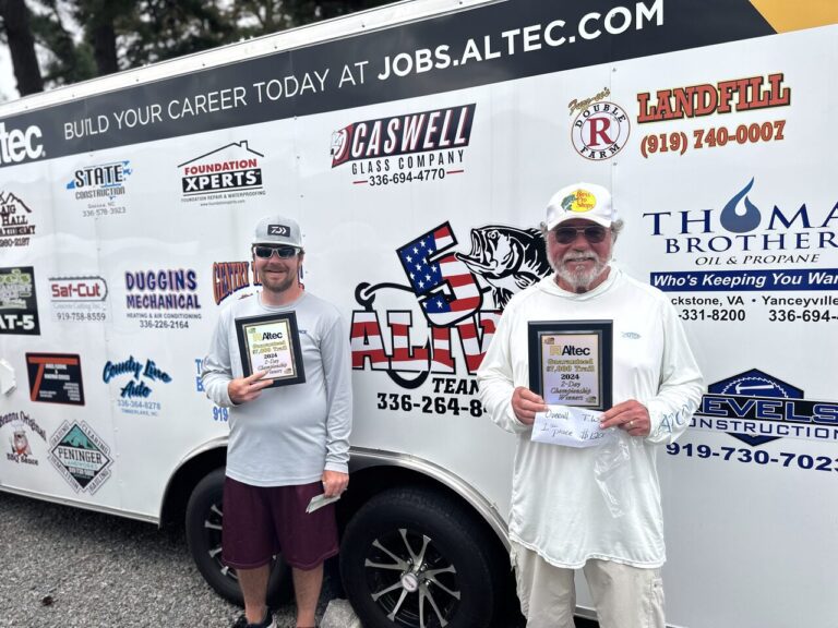 Keith Wray & Tyler Purcell Win 5 Alive Championship on Kerr Lake with 32.23lbs