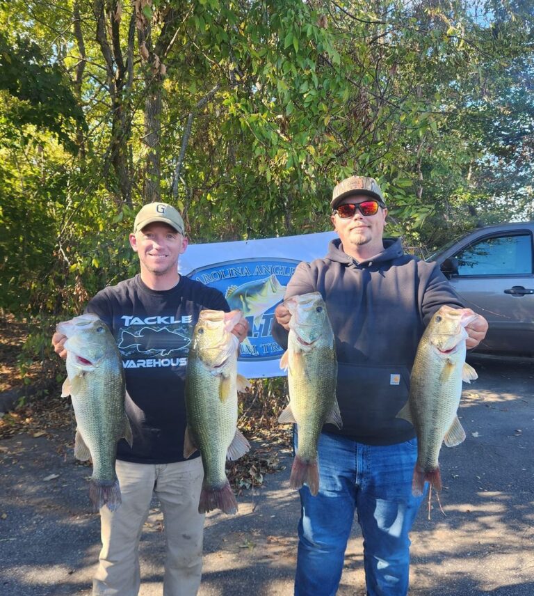 Chase Stewart & Dalton Dowdy win CATT Lake Greenwood with 5 bass weighing 22.67 lbs with the BF at 6.29 lbs