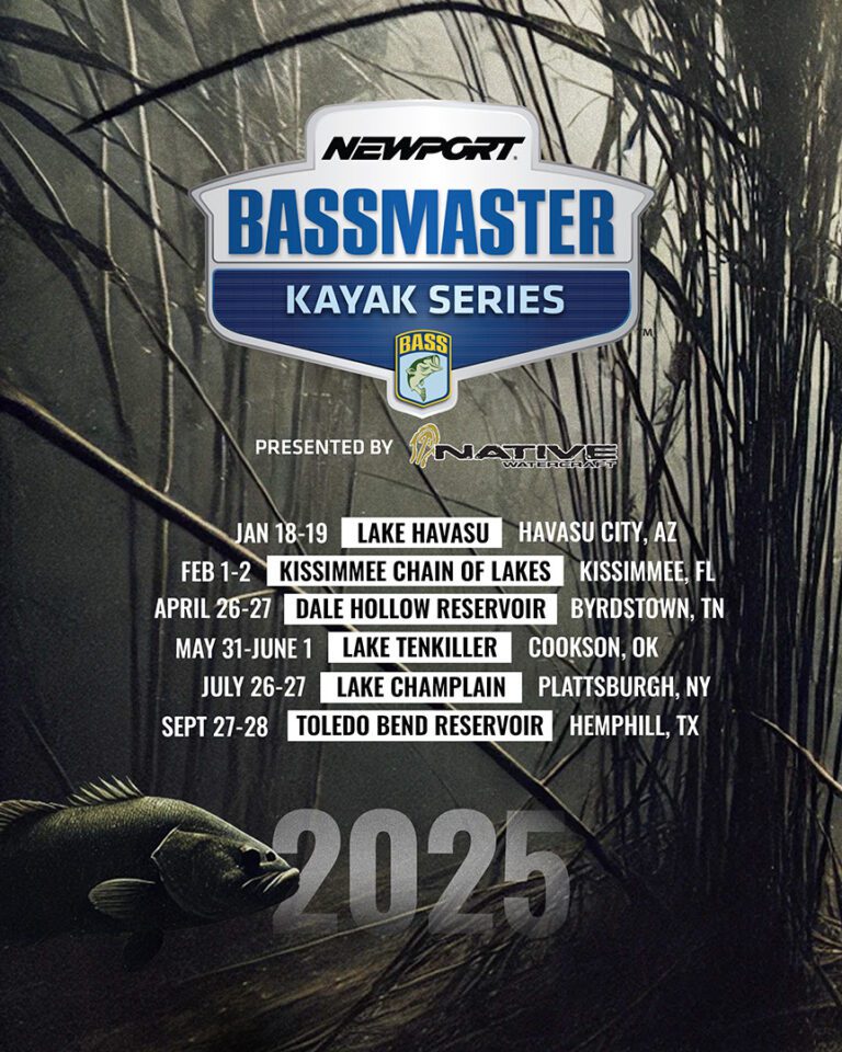 B.A.S.S. announces 2025 Bassmaster Kayak Series schedule
