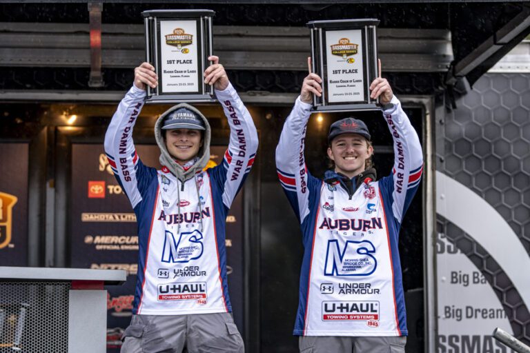 Peck and Wyle go slow for Bassmaster College Series win at Harris Chain