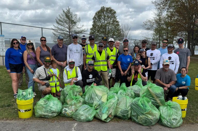 MLF Pros and Volunteers Team Up with Suzuki Marine for a Fun-Filled Day of Cleanup and Community Engagement at REDCREST 2025