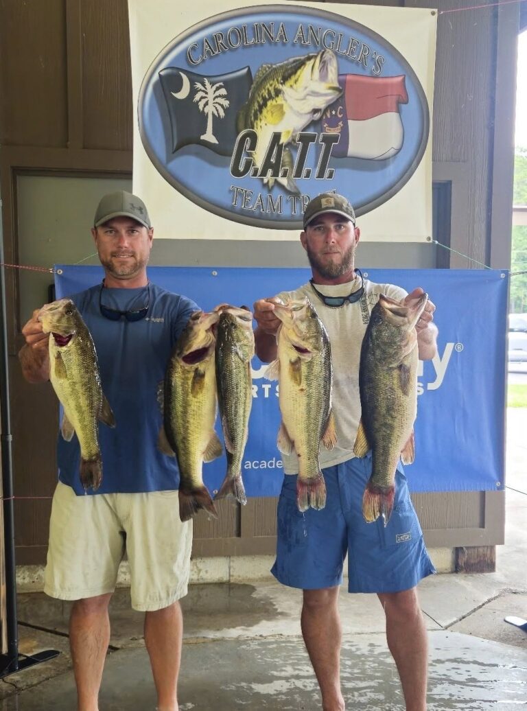 Dusty Hardy & Gunner Bowen weighed in an impressive 25.43 lbs winning the CATT Santee Cooper Spring Final and pocketing $2,685.00!