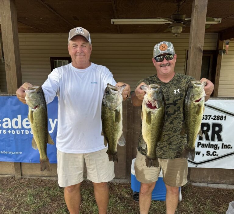 Greg & Matt Nettles Win CATT Lake Wateree with 5 bass weighing 17.40 lbs!