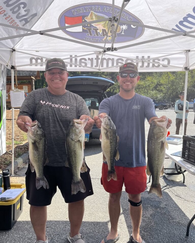 Chuck Douthit & Zach Pringle win CATT Lake Norman, NC with 5 bass weghing 19.69 lbs