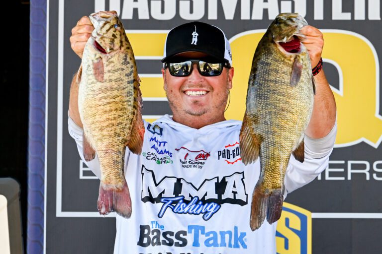 Adams “current”ly leading Bassmaster EQ at Wheeler Lake