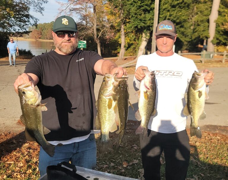 Mike Caul & Mike Gunn weighed in a limit at 16.11 lbs good enough for the CATT win on the James River!
